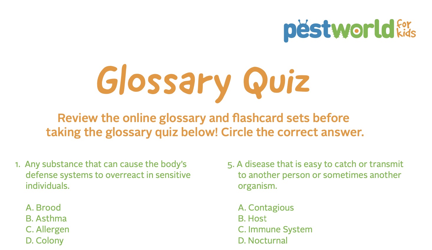 Pest Quiz